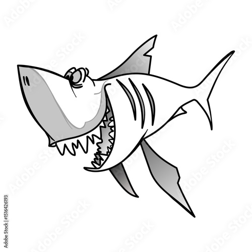 Shark vector art. shark tattoo design.