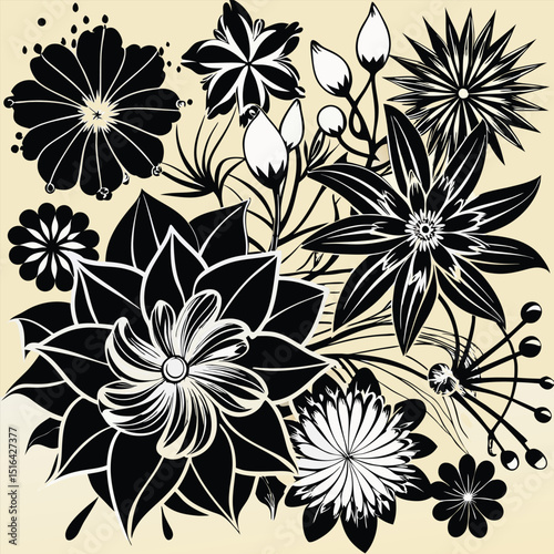 seamless pattern with flowers