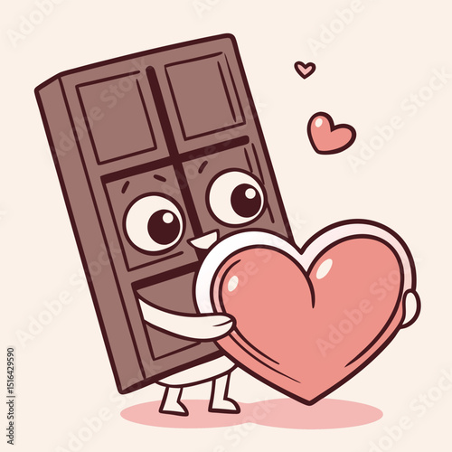 kawali chocolate bar holding heart.