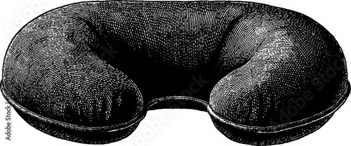Vintage engraved travel pillow design for comfort and relaxation enthusiasts