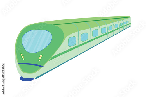 Fast modern express passenger train. Vector illustration.