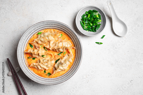 Thai Coconut Curry Dumpling Soup