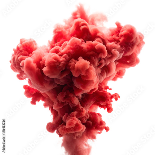 Wallpaper Mural Red smoke cloud transparent PNG isolated background cutout. Dense flare smoke bomb effect for visual overlays Torontodigital.ca