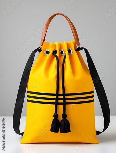Yellow Drawstring Backpack Studio