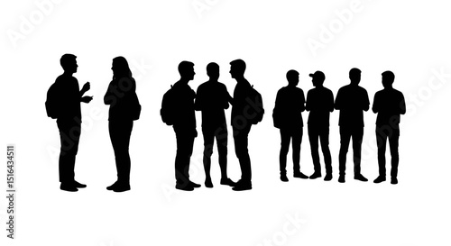 Diverse Group of Teenagers in Casual Conversation