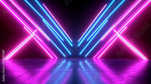 Neon lines stage design