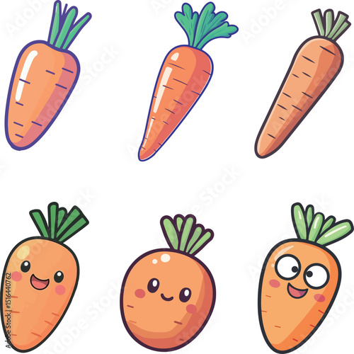 Cartoon carrot illustration material
