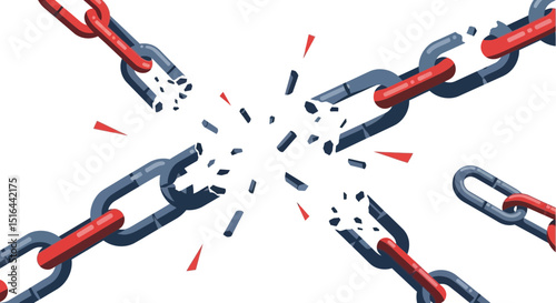 Breaking Free Shattered Chains, Symbol of Freedom and Liberation