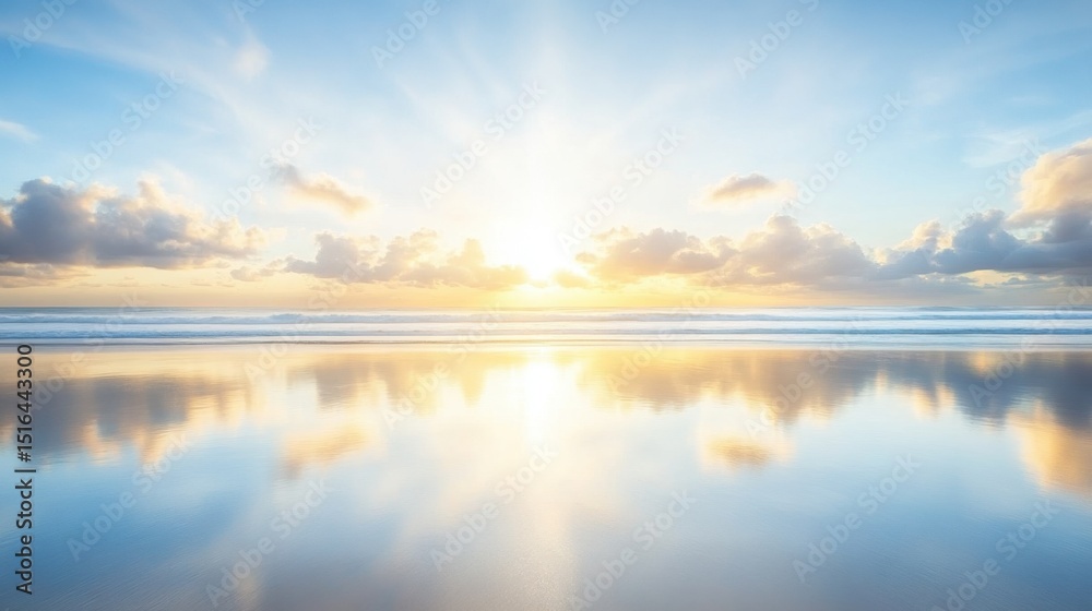 Golden Horizon: Capturing a tranquil seascape, where the sun's radiant rays burst forth, painting the sky with golden hues and mirroring its beauty upon the calm water's surface. Golden Horizon: Capturing a tranquil seascape, where the sun's radiant rays burst forth, painting the sky with golden hues and mirroring its beauty upon the calm water's surface.