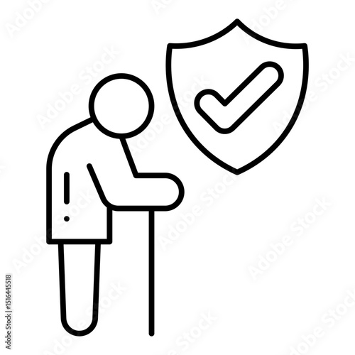 Elderly Care line icon