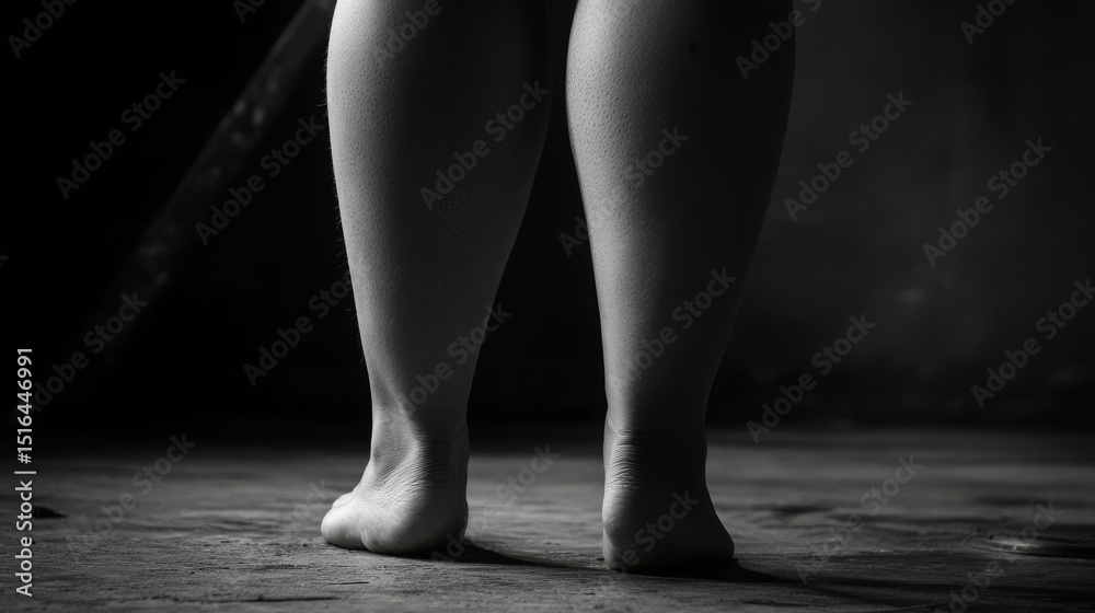 problem of being overweight, a person's legs in close problem of being overweight, a person's legs in close