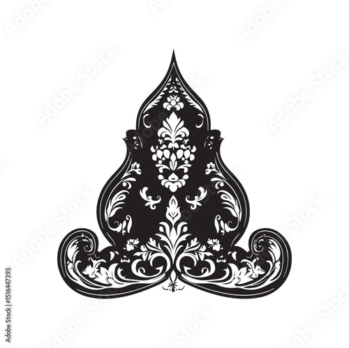 Vector illustration of Eid ornament silhouettes, perfect for Islamic greeting cards, festive banners, and decorative designs for Eid al-Fitr and Eid al-Adha