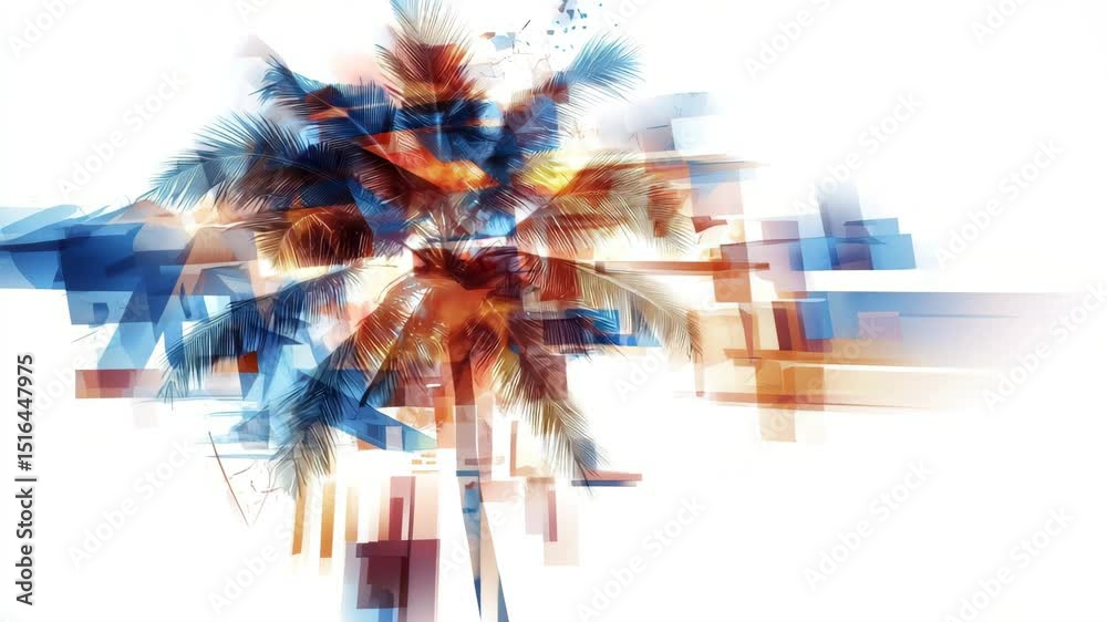 Dynamic Abstract Artwork Displaying Vivid Colors and Shapes in a Modern Design Environment