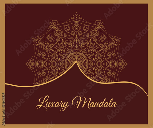 luxury ornamental mandala design background. Circular pattern in the form of a mandala. Henna tattoo mandala. Mehndi style. Decorative pattern in oriental style. Figure mandala for coloring.
