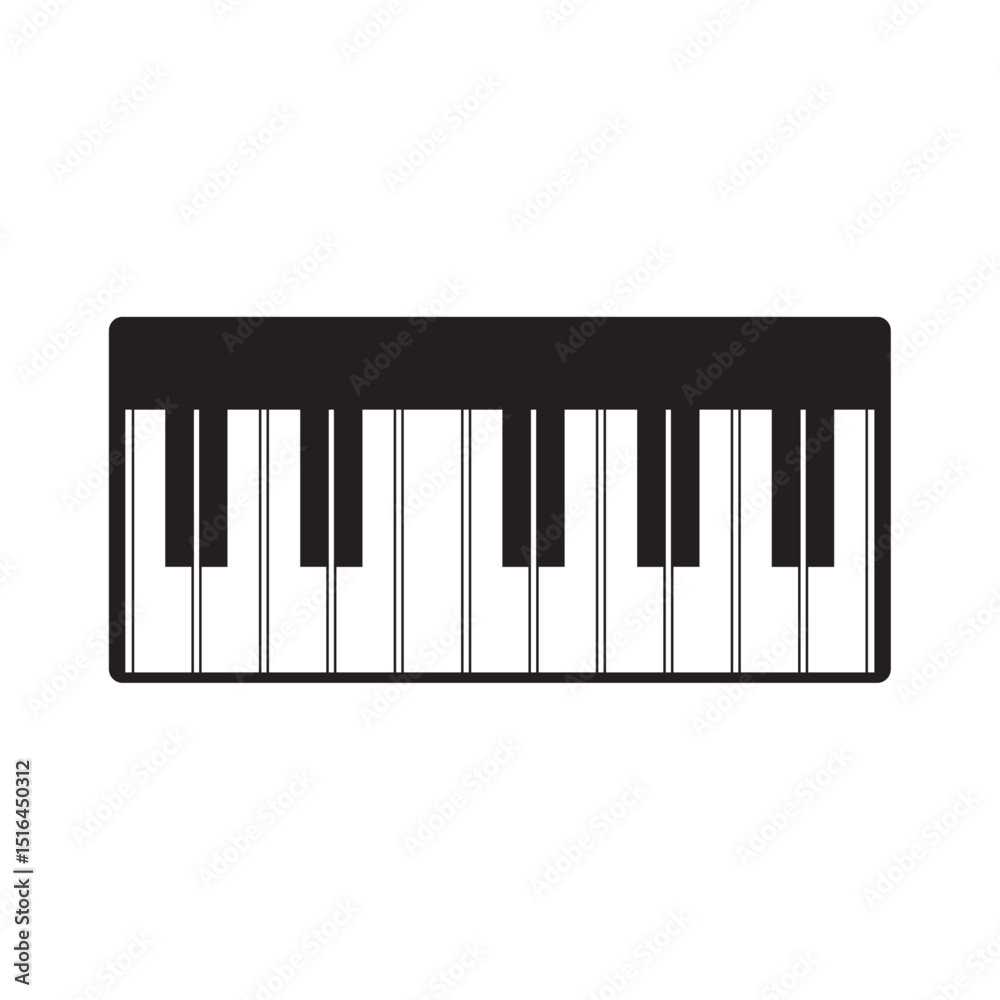 piano keyboard flat icon vector piano keyboard flat icon vector