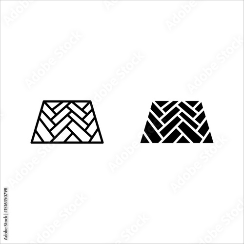 Parquet icon set. for mobile concept color editable