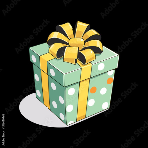 Wrapped Gift Box: A meticulously crafted gift box with a beautifully tied ribbon, presenting a sense of anticipation and celebration, ideal for various occasions.