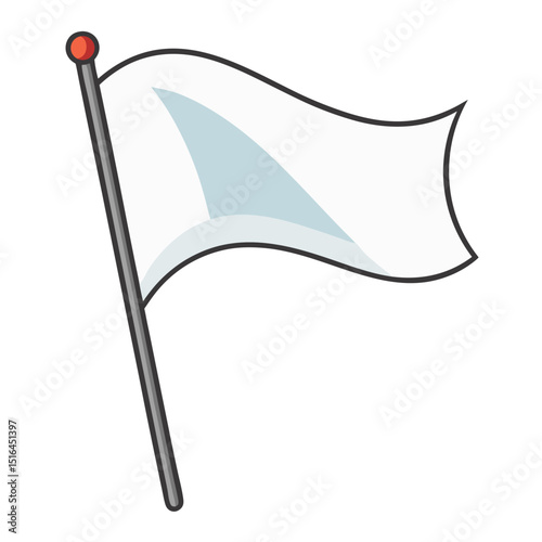 White flag no background 