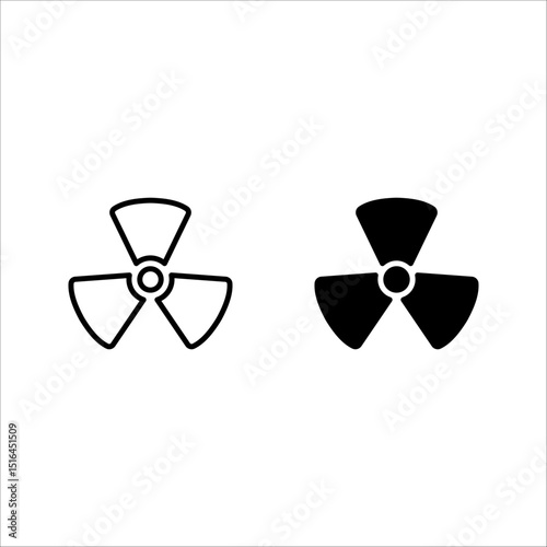 Radioactive icon set. for mobile concept color editable