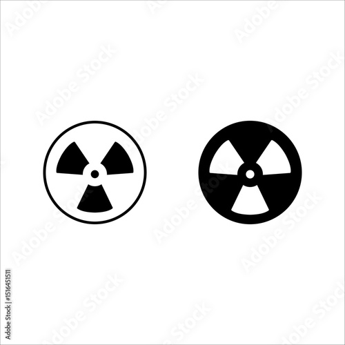 Radioactive icon set. for mobile concept color editable