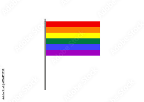 Colorful horizontal rainbow flag