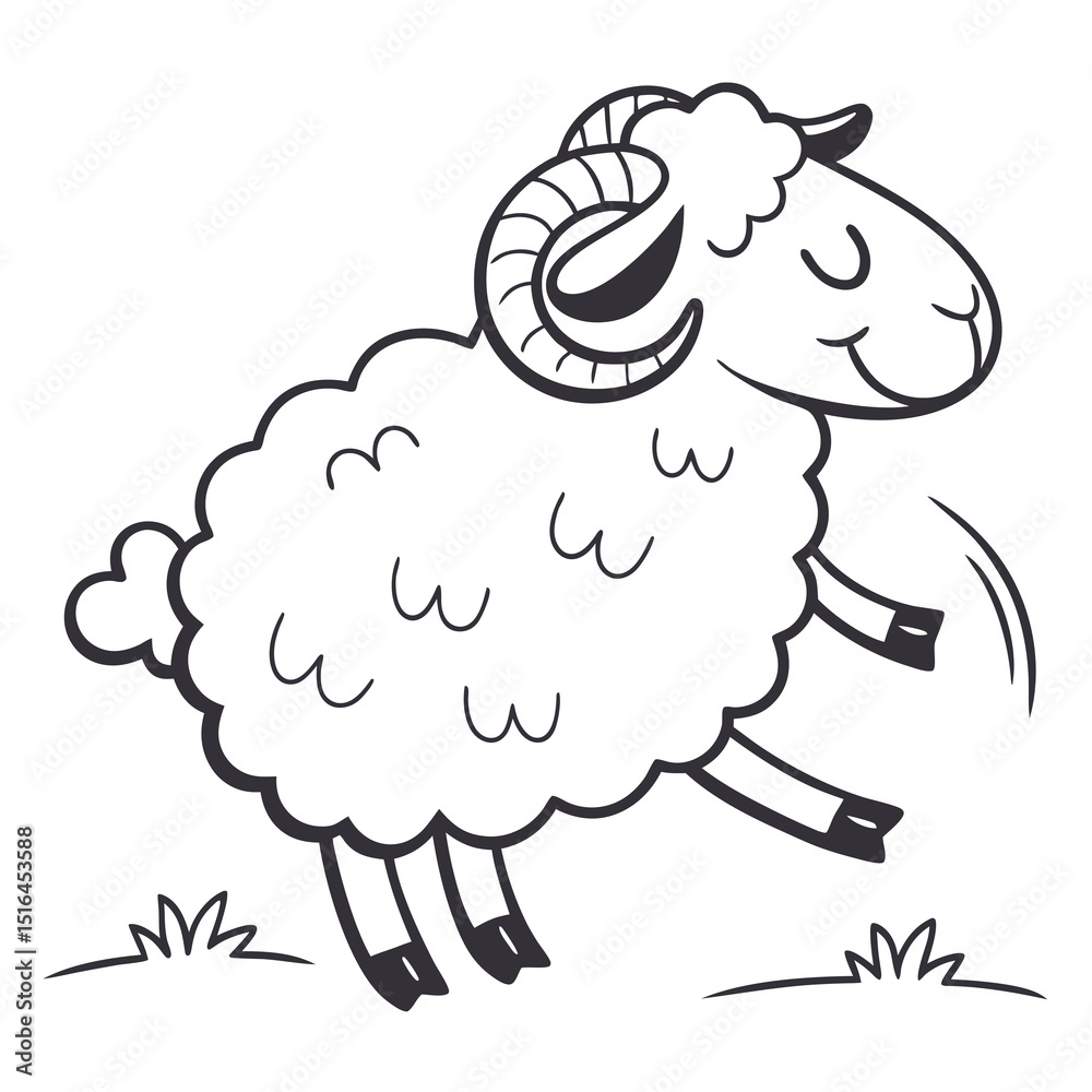 Obraz premium vector illustration of sheep