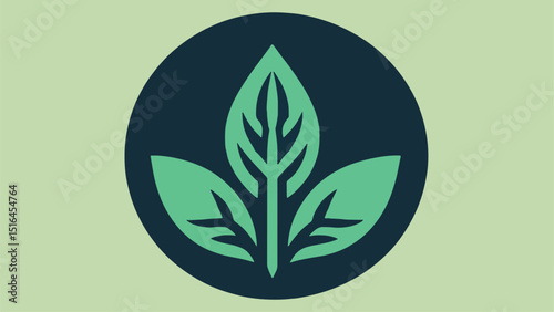 Nature-themed logo design featuring a leaf motif for an organic skincare brand 