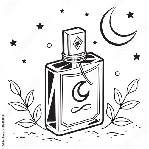 perfume bottle and perfume