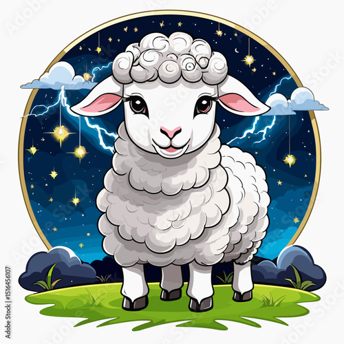 idul adha goat vector art,  moslem qurban