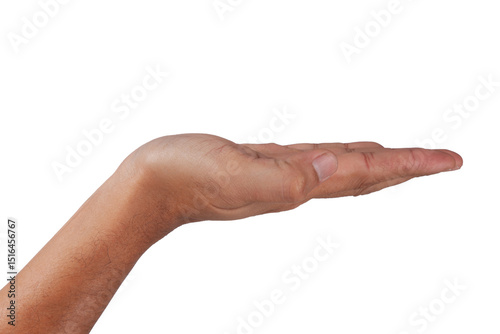 Wallpaper Mural Male Asian hand gestures isolated over the white background .put on hand. Torontodigital.ca