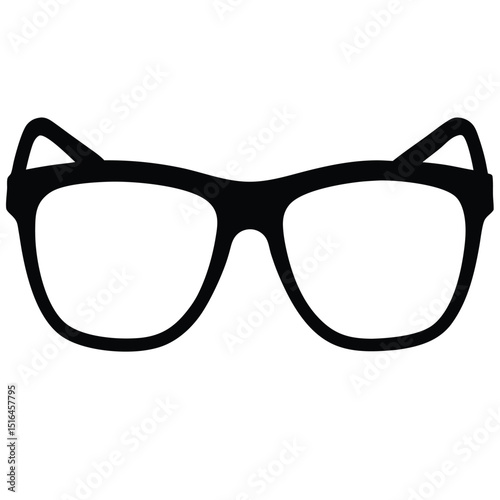 glasses vector, eyeglass silhouette, optical vision tool, spectacles icon, reading glasses symbol, editable stroke