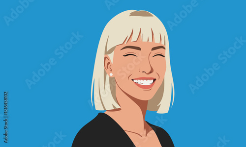 Minimalist Vector Woman Profile