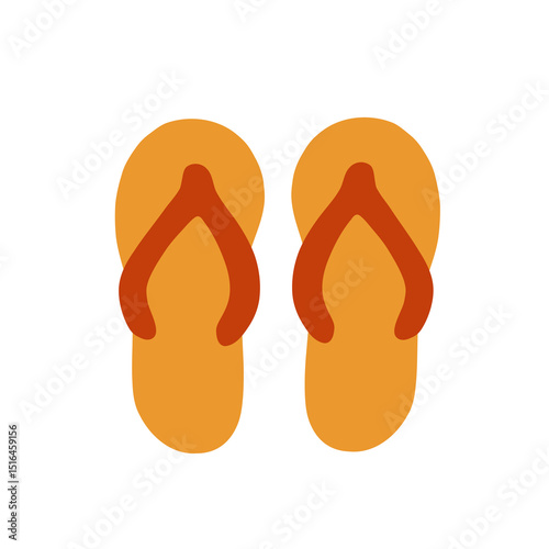 Bright vector illustration of summer flip flops, perfect for beach, travel, and vacation themes. Ideal for seasonal promotions and holiday designs. Versatile and trendy digital art.
