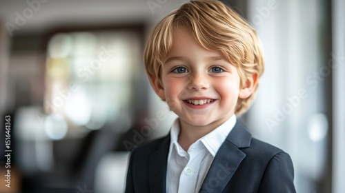 Smiling Boy in Suit