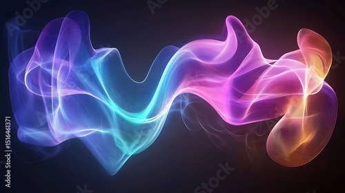 Abstract vibrant flowing energy forms
