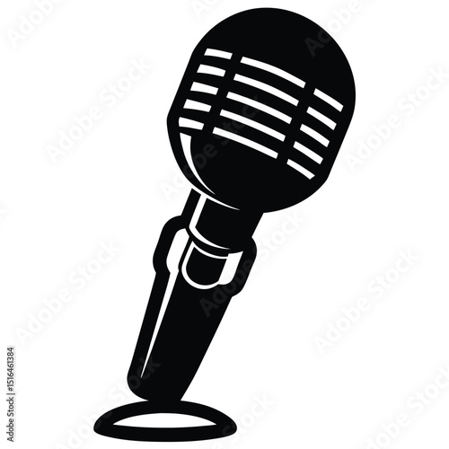 microphone on white background