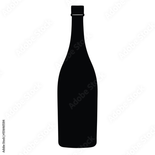 wine bottle vector illustration