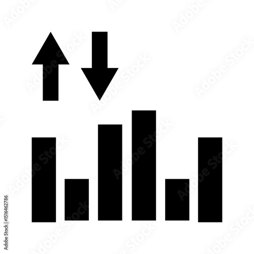 Swing Trading Glyph Icon