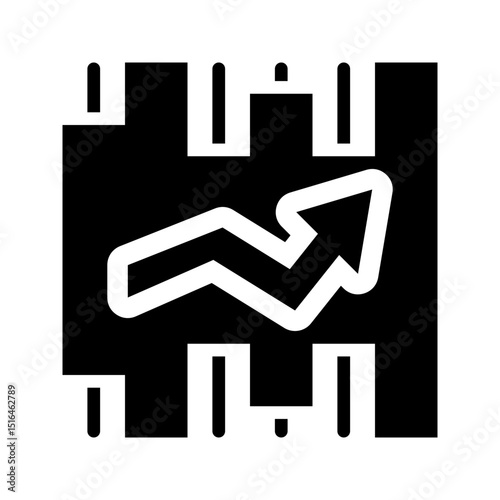 Algorithmic Trading Glyph Icon