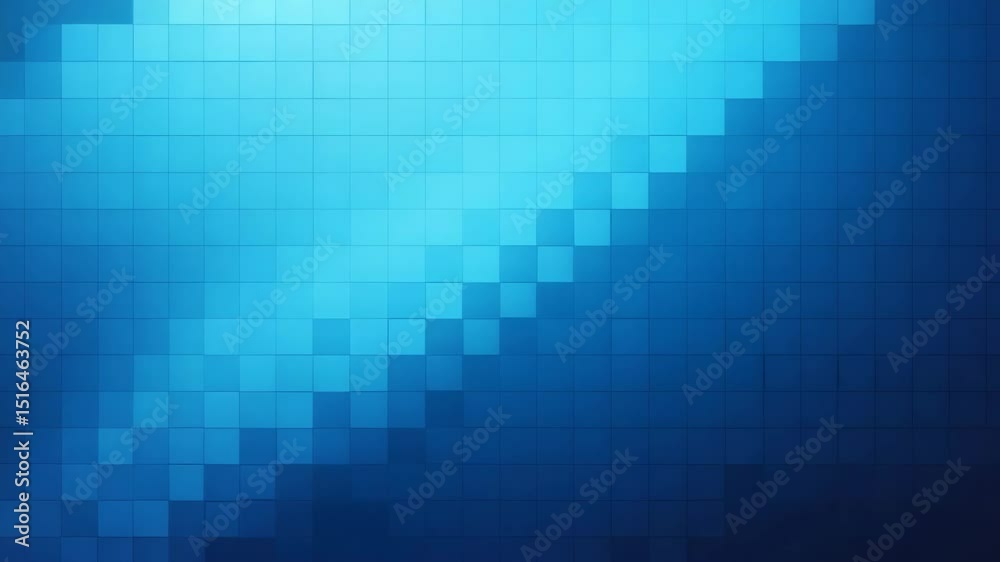 Abstract blue pixelated background with gradient effect  