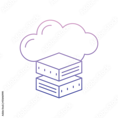 Cloud Server Vector icon