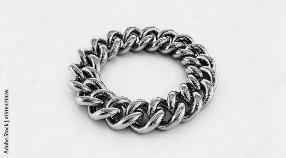 Obraz premium Heavy, circular link bracelet