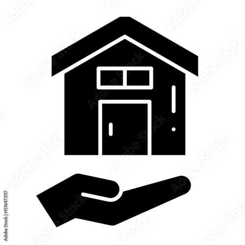 Home Insurance glyph icon