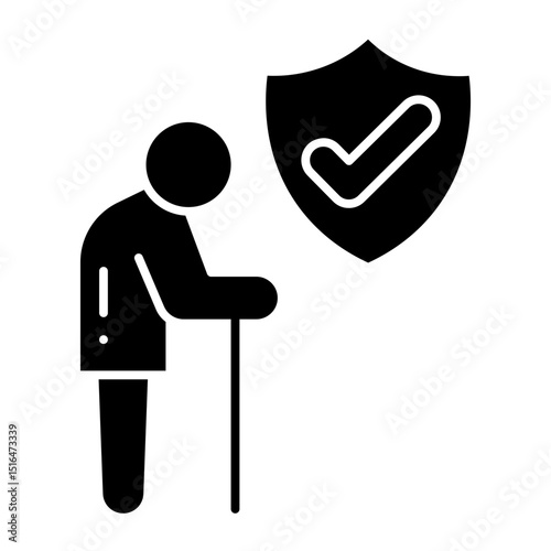 Elderly Care glyph icon