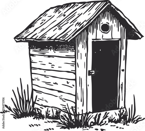 chicken coop vector illustration