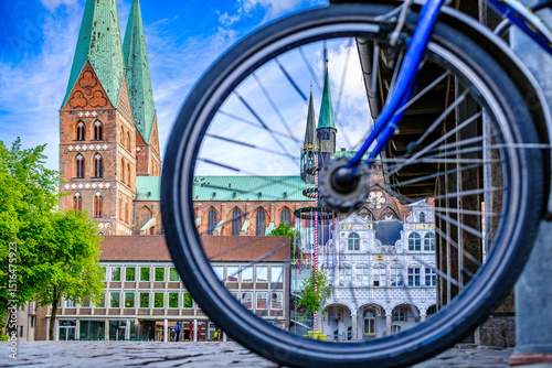 historic buildings at the olt town of Luebeck - germany