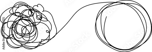 Tangled Mass Connected to a Simple Circle Symbolic