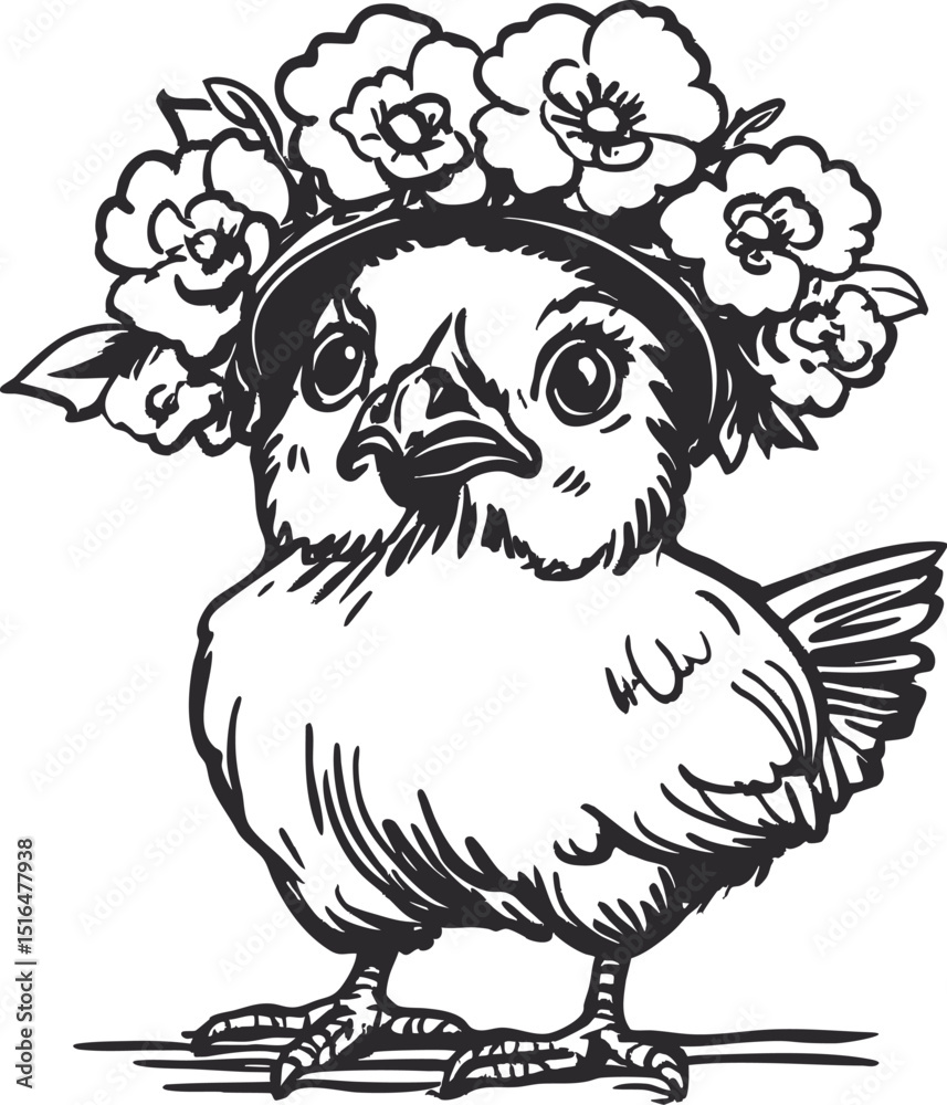 Fototapeta premium vector illustration of a chicken, rooster vector, animal farm vector