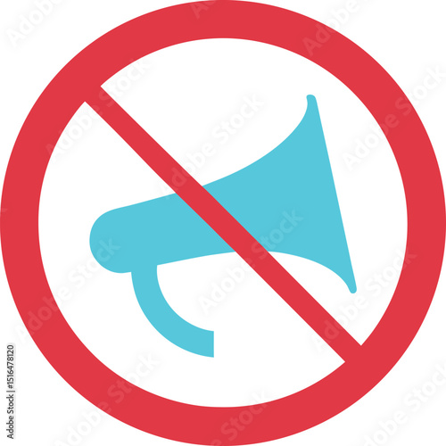  no horn sign clipart vector art on white background