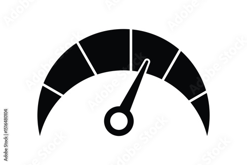 speedometer icon. Speedometer Silhouette Icon .